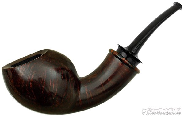 亚伯哈博:光面弯把蛋形微凹黄檀烟斗 Abe Herbaugh: Smooth Bent Egg with Cocobolo