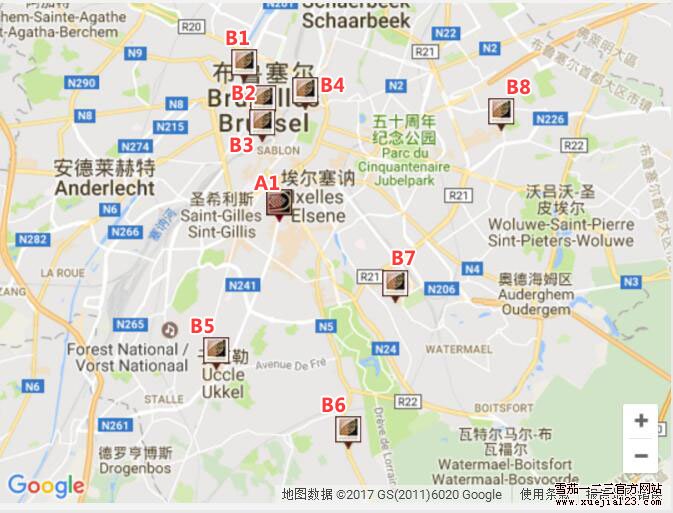哈瓦那之家LCDH地图-比利时布鲁塞尔
