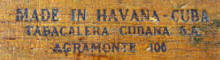 革命前的早期 MADE IN HAVANA CUBA 烙印章 Early pre-revolution stamp